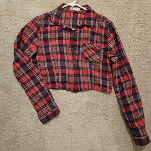 Cropped Red Flannel, size M